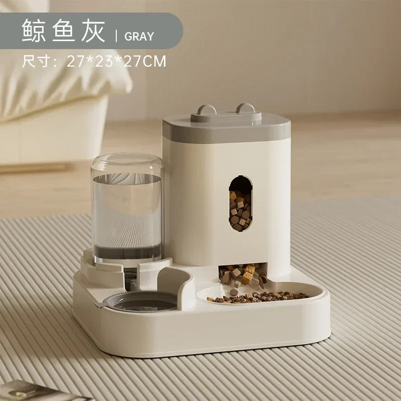 Automatic Pet Feeder with Water Dispenser | Gravity Cat & Dog Food Bow