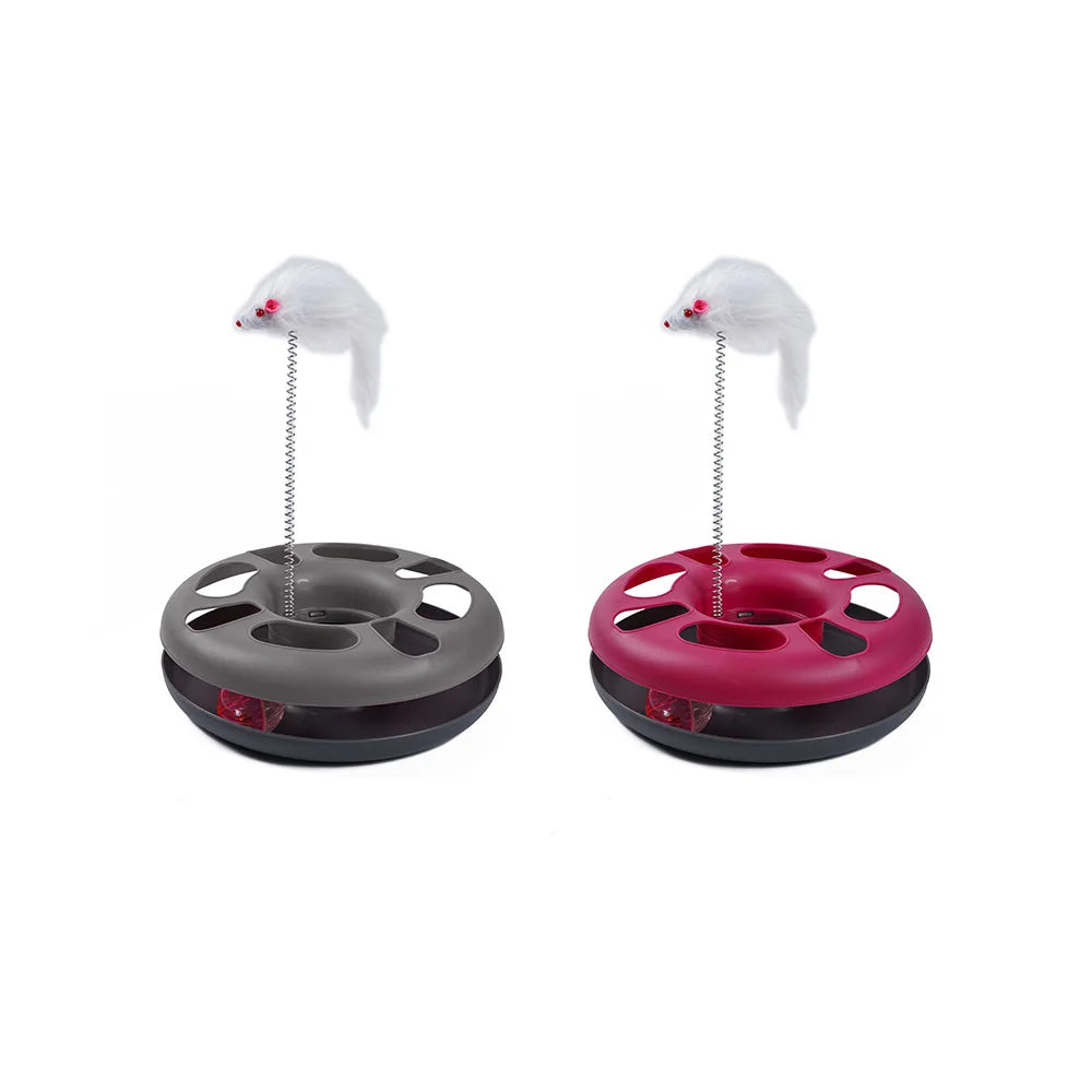 3-in-1 Interactive Cat Toy | Ball, Mouse & Disc Play Toy