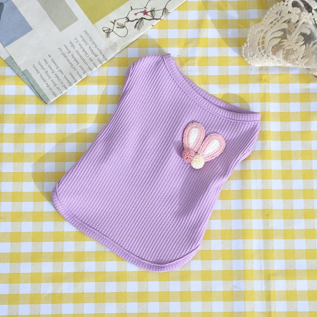 Breathable Summer Pet Vest for Dogs & Cats – Cute Butterfly & Rabbit Design
