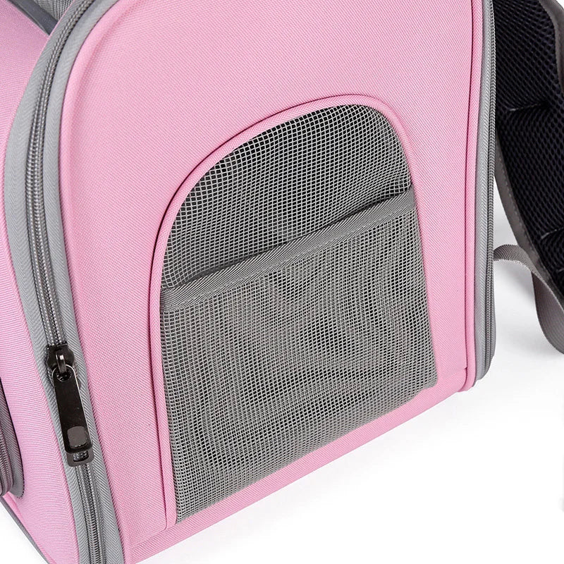 Breathable Foldable Pet Backpack   Cat & Small Dog Carrier up to 7.5kg