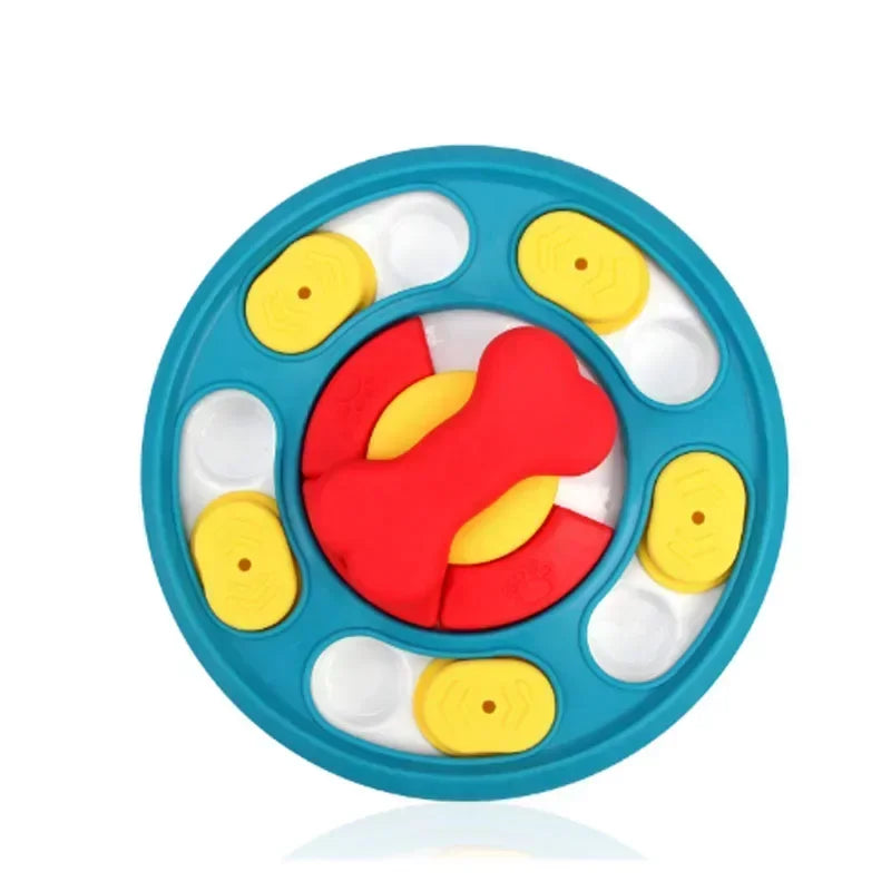 Dog Puzzle Slow Feeder Bowl Interactive | Anti-Gulping IQ Training Toy