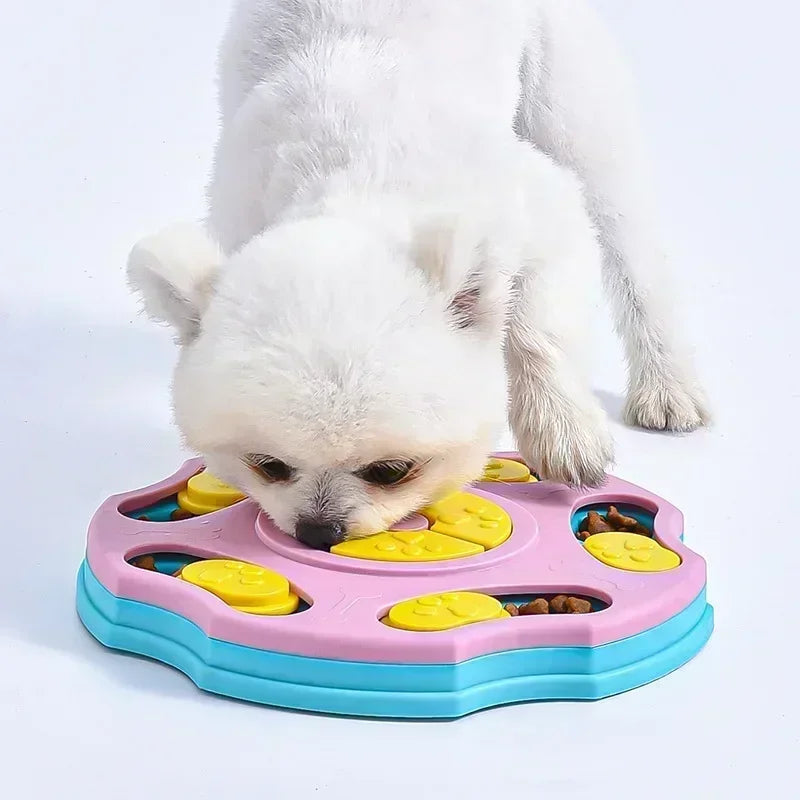 Dog Puzzle Slow Feeder Bowl Interactive | Anti-Gulping IQ Training Toy