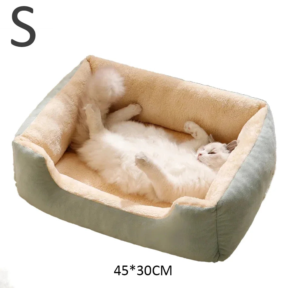 Soft Plush Cat Bed – Breathable Comfortable Pet Sleeping Mat for Cats