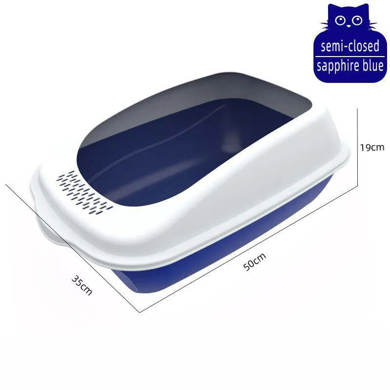Fully Enclosed Cat Litter Box Spillproof Deodorised Large Capacity Cat Toilet with Easy Clean Design