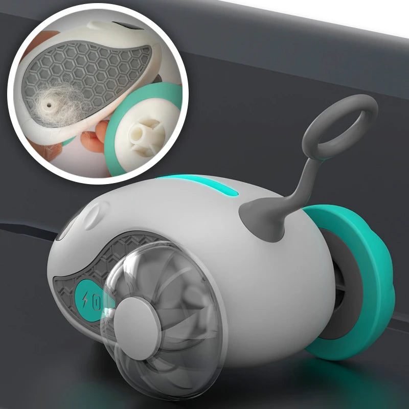 Automatic Rolling Cat Toy Car with Remote Control – Interactive Rechargeable Toy for Indoor Cats