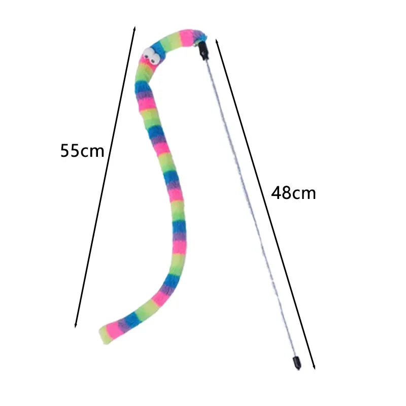 Interactive Caterpillar Cat Teaser Wand | Bark&Whiskers