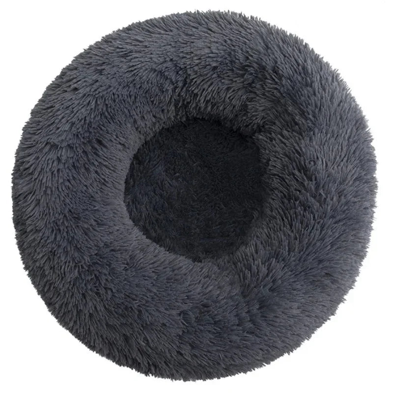 Calming Plush Dog Bed | Ultra Soft Round Washable Pet Bed UK