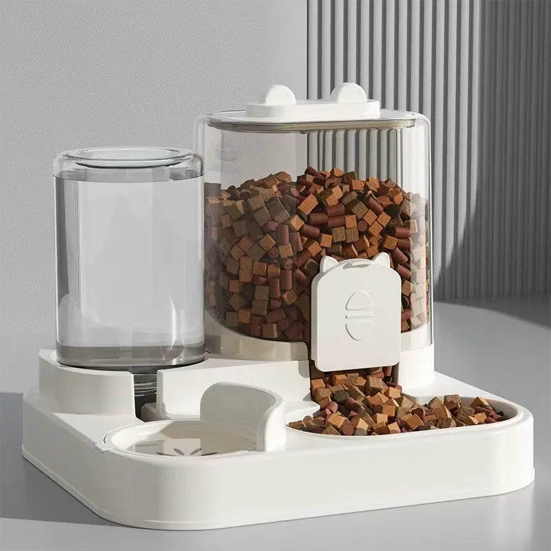Automatic Pet Feeder with Water Dispenser | Gravity Cat & Dog Food Bow