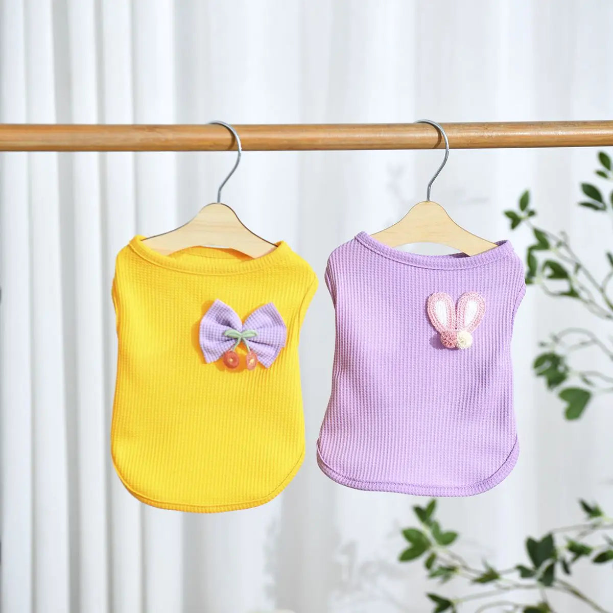 Breathable Summer Pet Vest for Dogs & Cats – Cute Butterfly & Rabbit Design