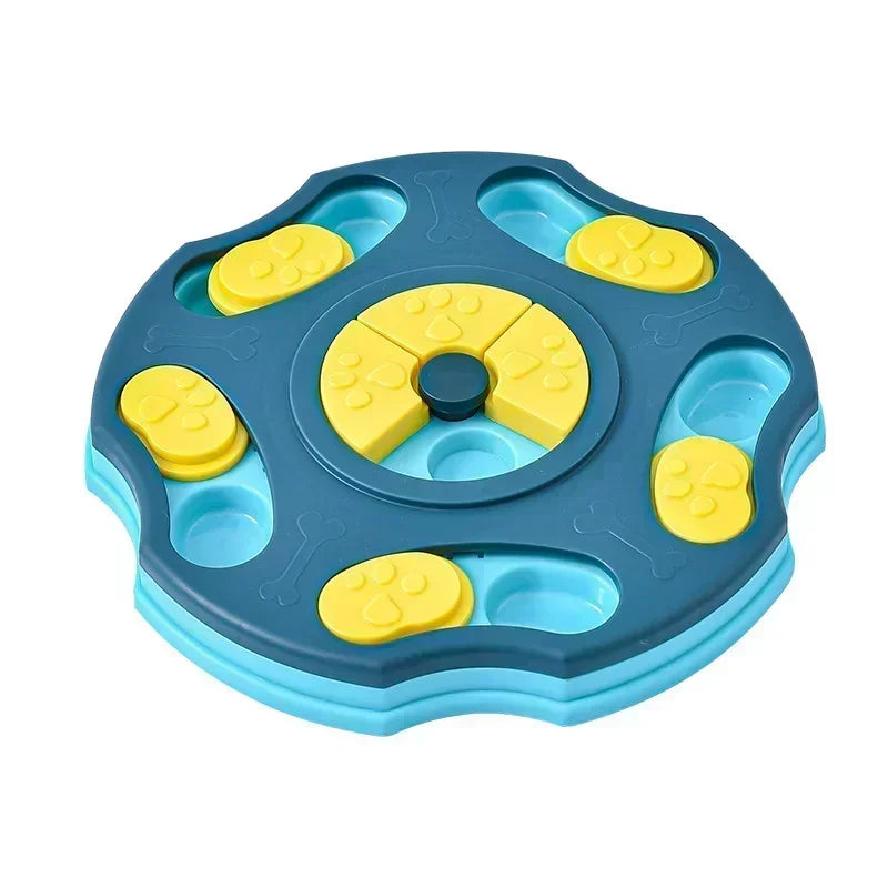 Dog Puzzle Slow Feeder Bowl Interactive | Anti-Gulping IQ Training Toy