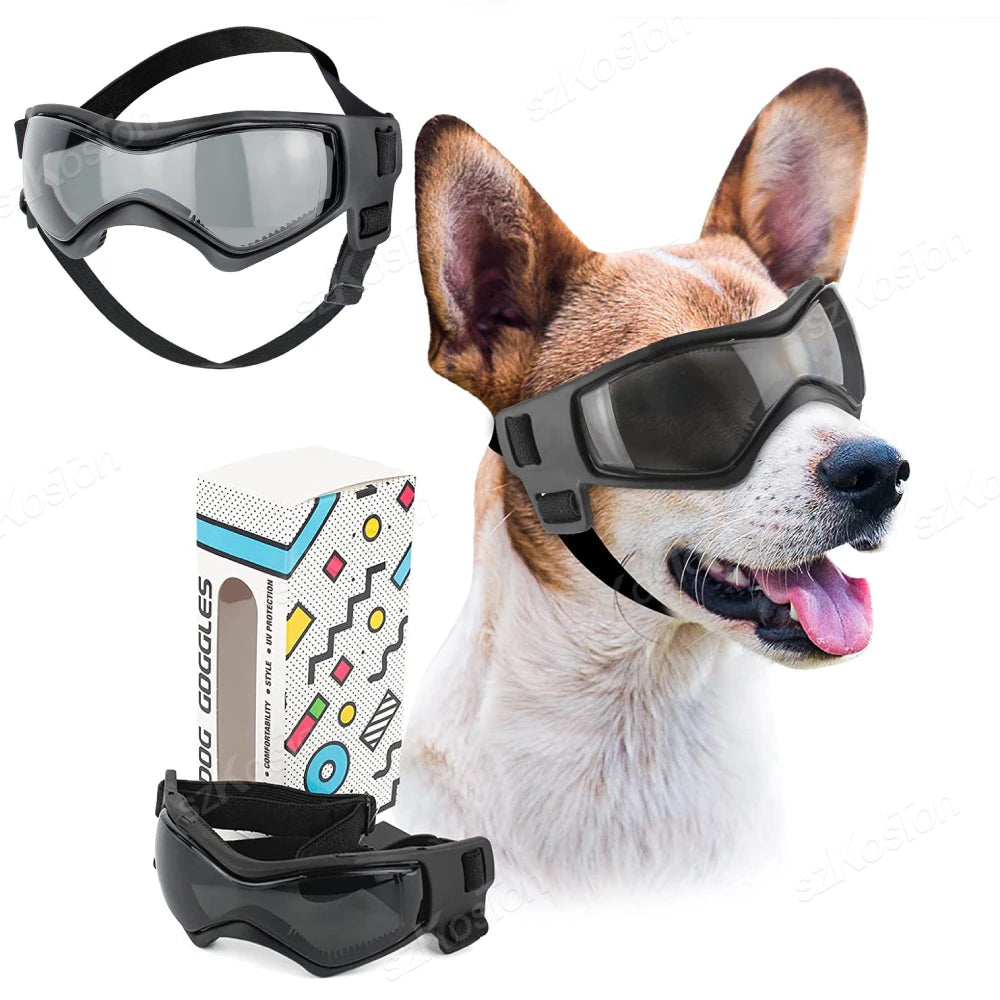 Dog Goggles Anti UV Adjustable Sunglasses for Small Medium Dogs Outdoor