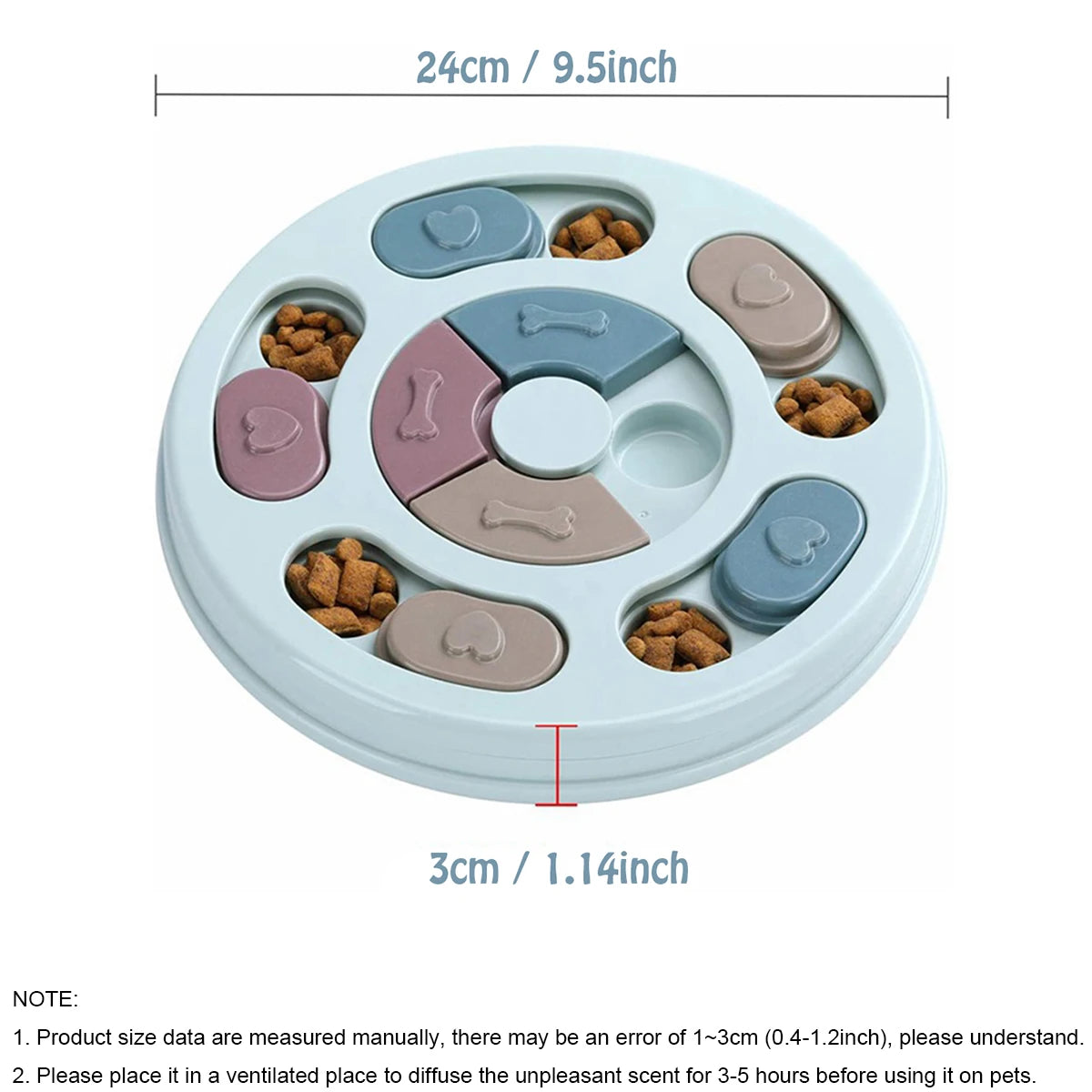 Slow Feeder Dog Bowl Interactive Puzzle | Anti-Gulping Feeding Toy