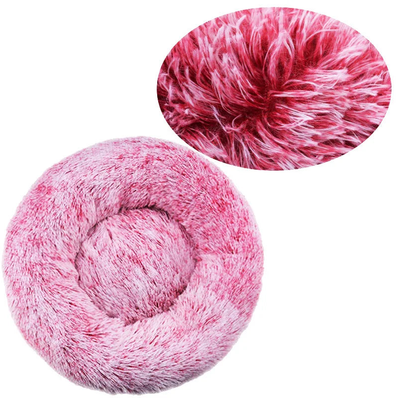 Calming Plush Dog Bed | Ultra Soft Round Washable Pet Bed UK
