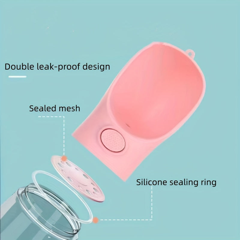 Portable Dog Water Bottle with Built-in Drinking Cup – Leakproof Travel Hydration for Pets
