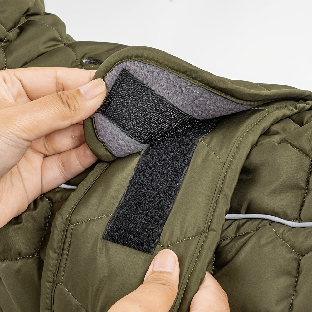 Premium Quilted Dog Coat – Warm, Lightweight & Adjustable Winter Jacket for Medium & Large Dogs