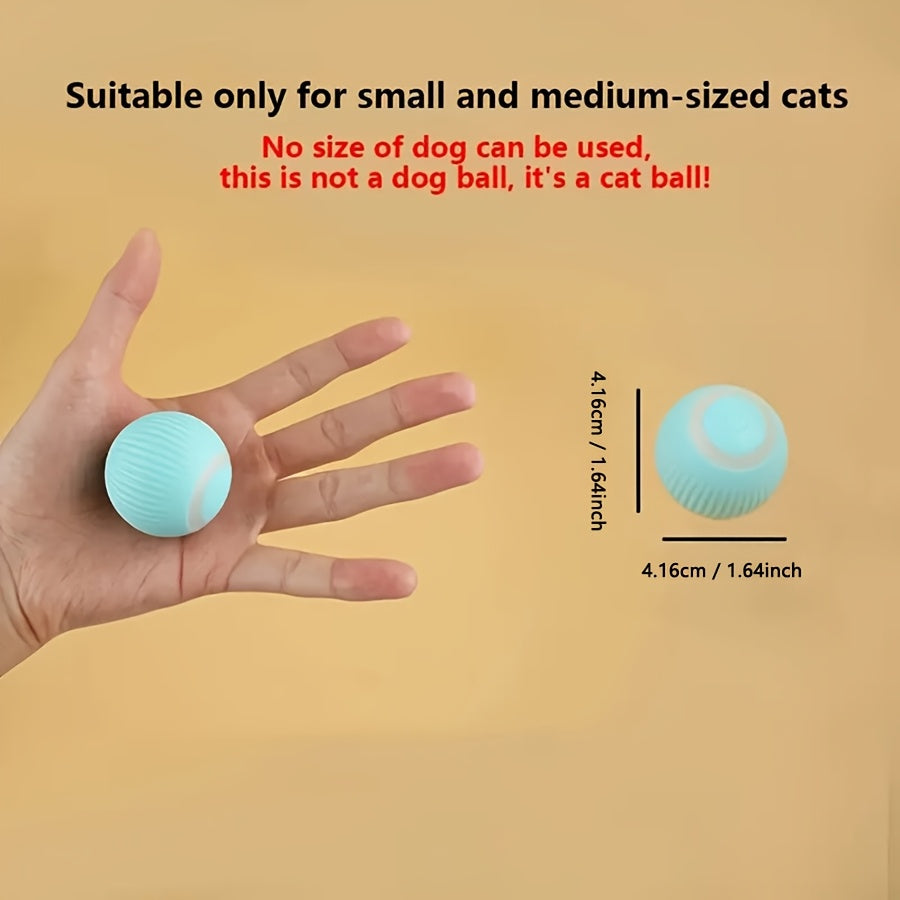 Smart Self-Moving Interactive Cat Ball – USB Rechargeable