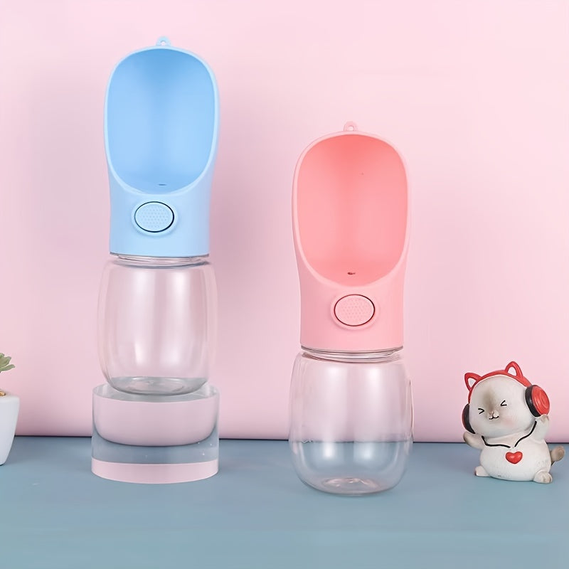 Portable Dog Water Bottle with Built-in Drinking Cup – Leakproof Travel Hydration for Pets