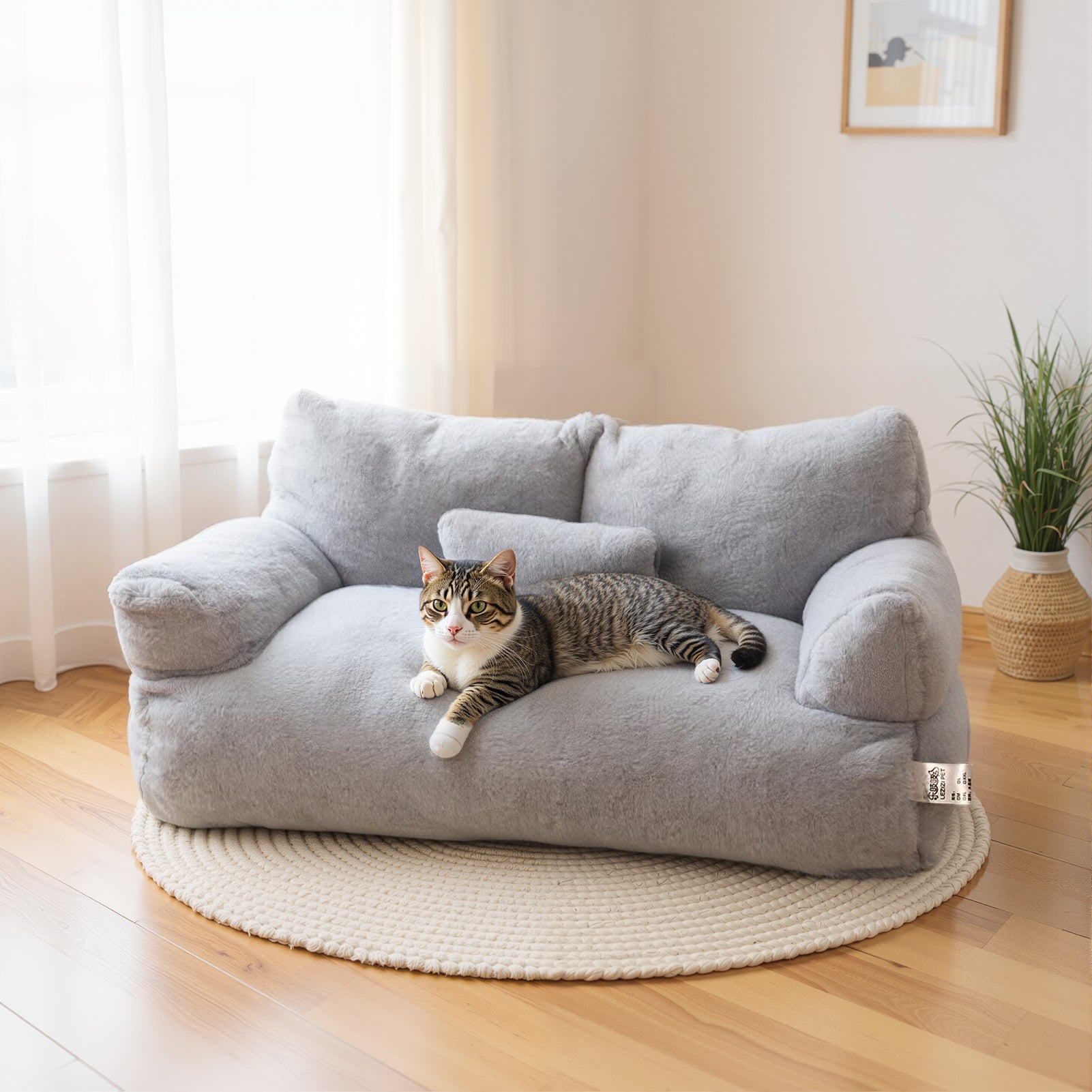 Luxury Cat Sofa Bed – Comfortable Indoor Cat Bed with Non-Slip Base