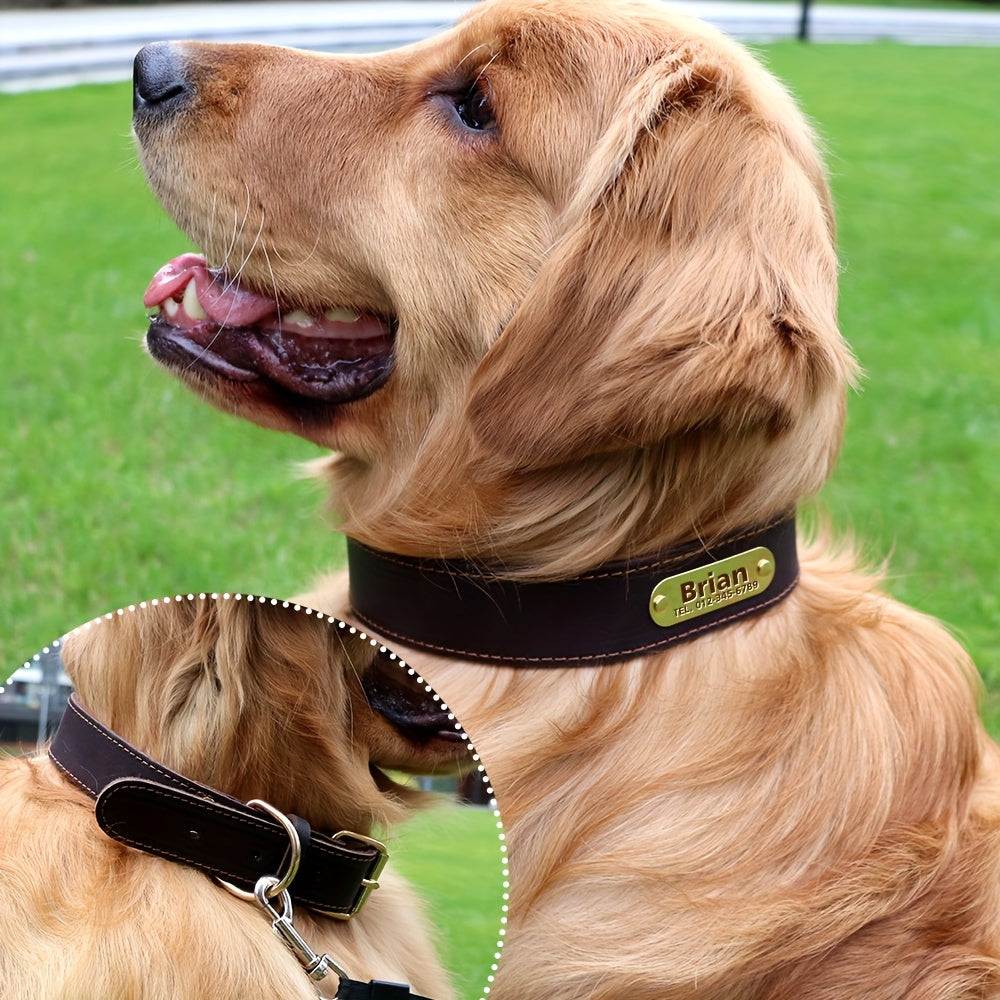 Premium Leather Dog Lead & Collar Set – Durable, Comfortable and Stylish for Daily Walks
