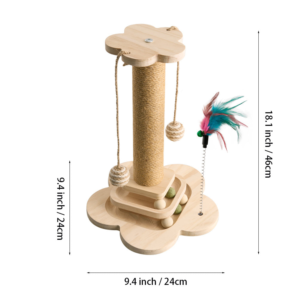 Space-Saving Sisal Rope Cat Toy – Natural Scratching & Play Enrichment