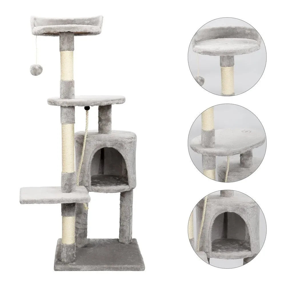 VertiLuxe Premium Multi-Level Cat Tree with Hammock, Hideouts & Scratching Posts
