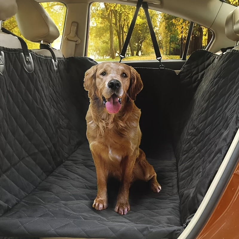 Extra-Large Dog Car Seat Cover with Safety Harness – Heavy-Duty, Non-Slip, Waterproof Protector with Side Shields – Adjustable Straps – Fits SUVs, Sedans & Minivans – Easy-Clean & Scratch-Resistant Travel Cover
